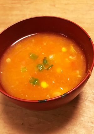 スープの素不要！トマトとコーンのスープ-レシピのメイン写真