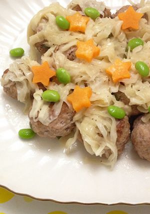 【七夕レシピ】天の川風肉だんご-レシピのメイン写真