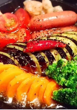 フォトジェニックな野菜アヒージョ♡-レシピのメイン写真