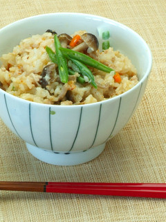 きのことミンチの山椒炊き込みご飯-レシピのメイン写真