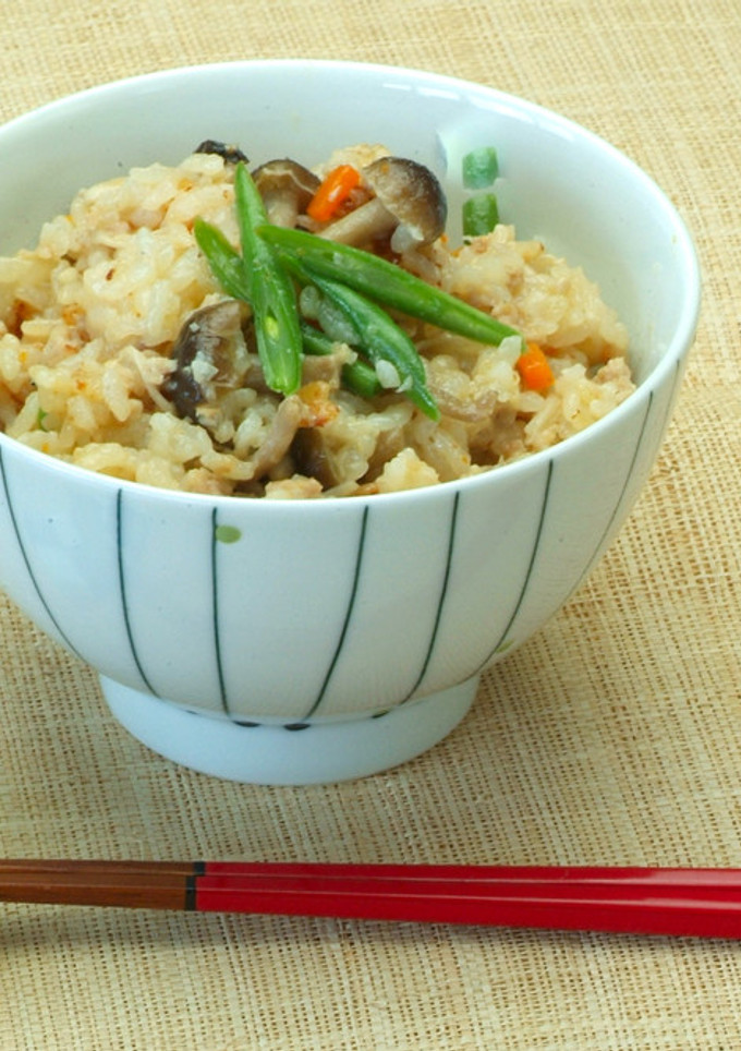 きのことミンチの山椒炊き込みご飯-レシピのメイン写真