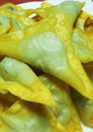 ひき肉のワンタンの皮包みあげ-レシピのメイン写真