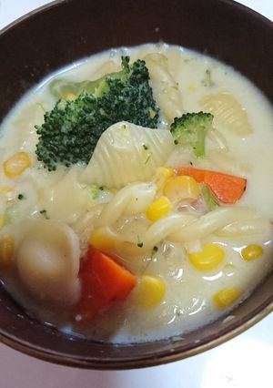 具沢山マカロニコーンスープ-レシピのメイン写真