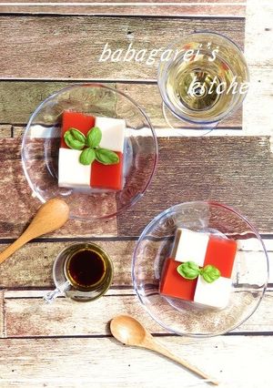 野菜ジュースdeチェック冷奴-レシピのメイン写真