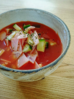 野菜ジュースで簡単☆シャキっと冷製スープ-レシピのメイン写真