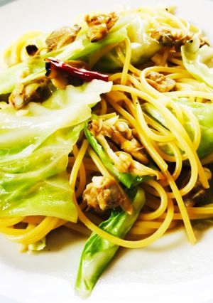 缶で簡単♪あさりバターしょうゆパスタ-レシピのメイン写真
