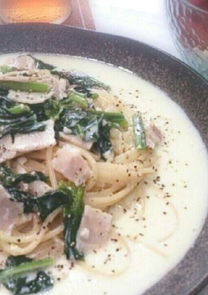 ほうれん草とベーコンのクリームパスタ-レシピのメイン写真
