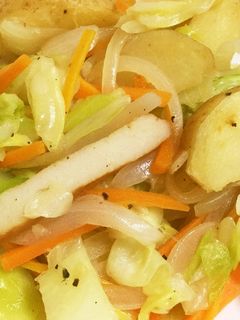 超楽々 フライドポテトの野菜炒め作ります-レシピのメイン写真