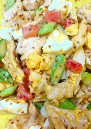 ささみと生野菜でハニーマスタードサラダ★-レシピのメイン写真