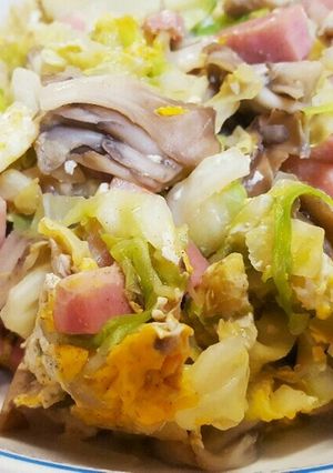 油いらず！キャベツのベーコン卵炒め-レシピのメイン写真