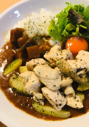 レトルト●あとのせチキン＆ポテトのカレー-レシピのメイン写真