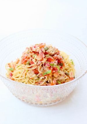 冷製【ヴィナグレッチパスタ（サラダ風）】-レシピのメイン写真