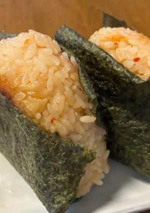 伸びる！ドリア風・香ばし焼きチーズキムチおにぎり-レシピのメイン写真
