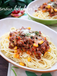 トマト感たっぷり♪ミートソーススパゲティ-レシピのメイン写真