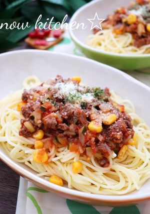トマト感たっぷり♪ミートソーススパゲティ-レシピのメイン写真