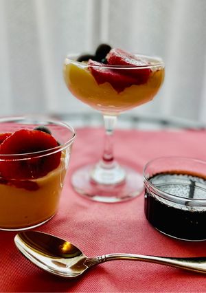 レッドキウイ・ブルーベリーのせ豆花♡-レシピのメイン写真