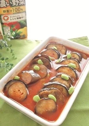 野菜ジュースで　ナスの焼きびたし-レシピのメイン写真