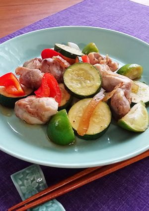鶏とズッキーニのぽん酢さわやか炒め-レシピのメイン写真