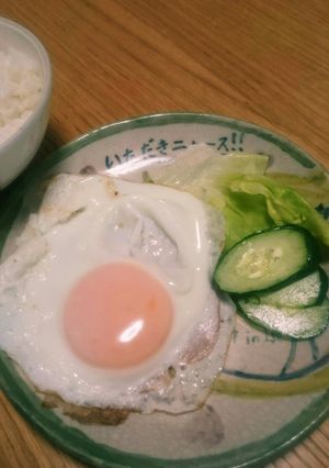 ハム１枚♪まん中たまごのハムエッグ～-レシピのメイン写真