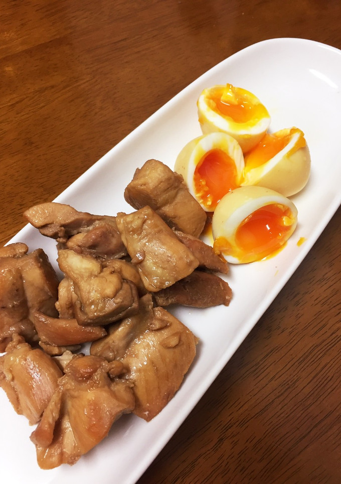 簡単♪♪〜半熟卵と鶏肉のさっぱり煮♪-レシピのメイン写真