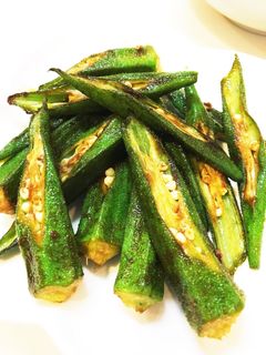 簡単♪オクラのポン酢炒めカレー風味-レシピのメイン写真