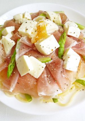 生ハムとモッツァレラチーズの冷製パスタ-レシピのメイン写真