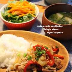 รูปของ 豚小間で絶品♡カフェ風＊甘辛味噌ダレ炒め
