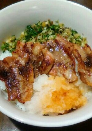 薬味で食べる♪おろし豚バラ丼-レシピのメイン写真