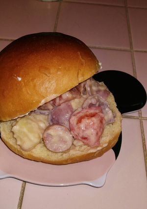 紫玉葱入りポテトサラダパン-レシピのメイン写真