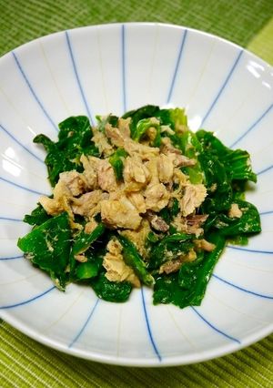 レンジで簡単！レタスおひたしのサバ和え-レシピのメイン写真