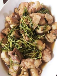 鶏肉と豆苗のポン酢マヨ炒め☆-レシピのメイン写真