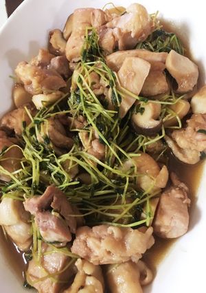 鶏肉と豆苗のポン酢マヨ炒め☆-レシピのメイン写真