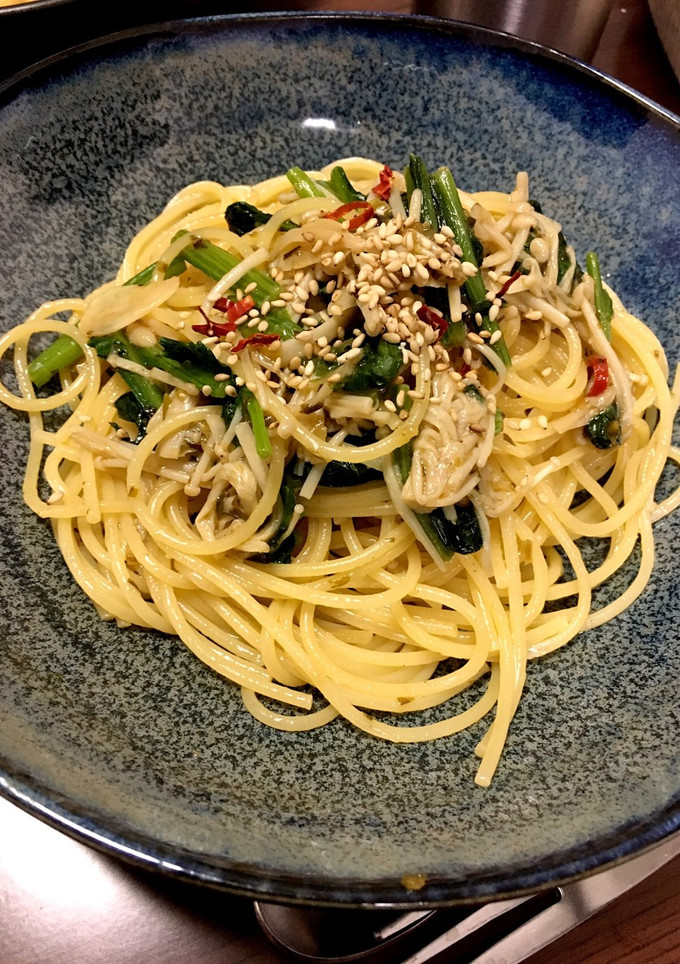 ほうれん草とえのきのピリッと和風パスタ-レシピのメイン写真