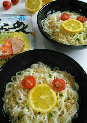 子供が喜ぶ☆ミッキー冷やし塩ラーメン-レシピのメイン写真