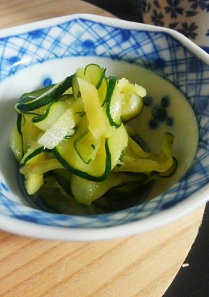 時短！あっさり薬味にもズッキーニと生姜-レシピのメイン写真