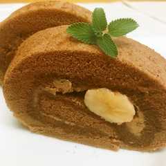 รูปของ SwansDownチョコバナロールケーキ