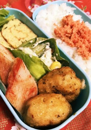 お弁当にキレイで簡単カニかまカリカリ焼き-レシピのメイン写真