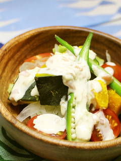 爽やか酸味♡夏野菜のヨーグルトマヨサラダ-レシピのメイン写真