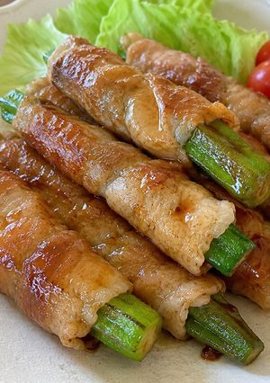 甘辛たれがくせになる！！オクラの肉巻き-レシピのメイン写真