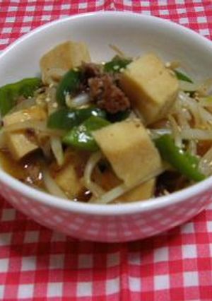 高野豆腐ともやしのマーボ風-レシピのメイン写真