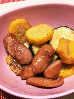 ズッキーニとウインナーの照りマヨ炒め★-レシピのメイン写真