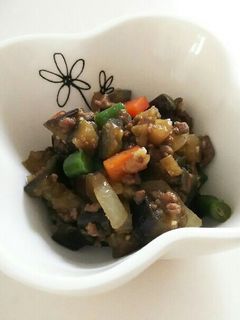 ひき肉となすの味噌炒め-レシピのメイン写真