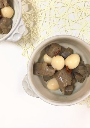 うずらとこんにゃくのピリ辛煮＊-レシピのメイン写真