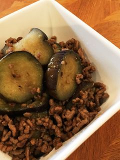 ナスとひき肉の簡単炒め煮-レシピのメイン写真