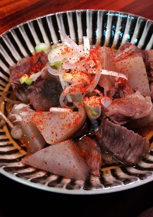 京風どて焼き (牛すじの煮込み)-レシピのメイン写真