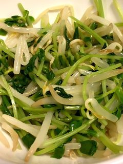 レンジで簡単_豆苗もやしナムル-レシピのメイン写真