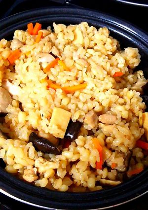 もち麦入り五目炊き込みご飯 *ﾟ-レシピのメイン写真