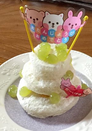 一歳のお誕生会に 食パンでケーキ-レシピのメイン写真