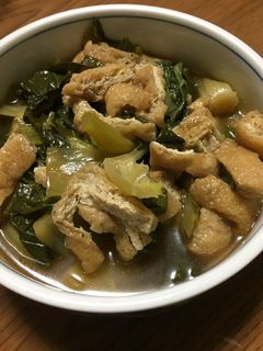 青梗菜と油揚げの煮浸し-レシピのメイン写真