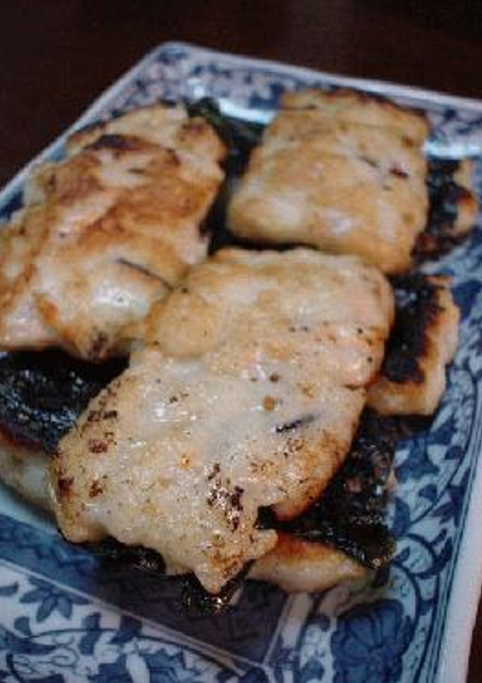 お酒のおつまみ「つみれの磯辺焼き」-レシピのメイン写真